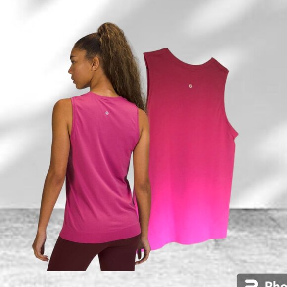 Lululemon Swiftly Breathe Muscle Tank Pink Lychee - Picture 5 of 13